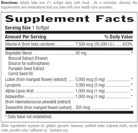 Country Life Carotenoid Complex with Lutein and Lycopene, 60 Softgels | Antioxidant support with beta-carotene