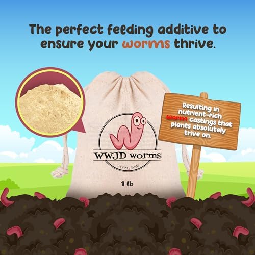 Mineral Rich Worm Food for Nightcrawlers and Red Wigglers, 10 Pound | Nutrient Blend Compost Starter, Boosts Composting Efficiency and Alkaline pH, Promotes Healthy Food & Balanced Worm Bins