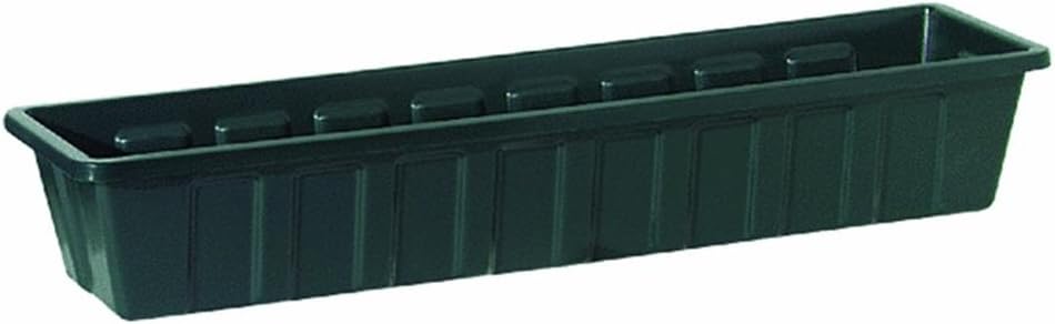 Root & Vessel Poly-Pro Plastic Flower Box Planter, White, 30-Inch