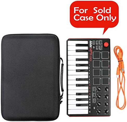 Khanka Hard Travel Case Replacement for Akai Professional MPK Mini MKII & MK3 & MPK Mini Play | 25-Key Ultra-Portable USB MIDI Drum Pad & Keyboard