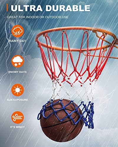 Basketball Net Replacement Heavy Duty, 2023 Professional On-Court Quality [6.88Ounce], Fits Outdoor Indoor Standard Rim