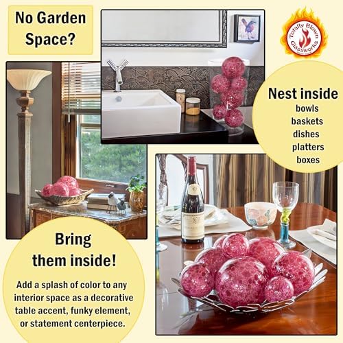 Totally Blown Glassworks Pond Float. Handmade Blown Glass, Garden Gazing Ball, Table Centerpiece