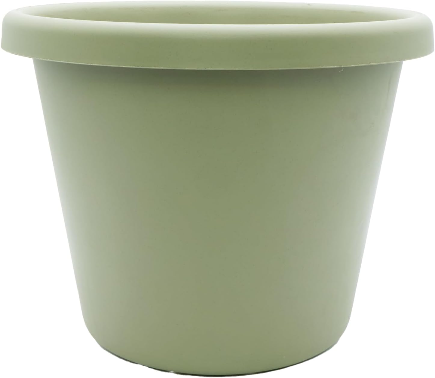 The HC Companies Classic Round Plastic Plant Pot w/Rolled Rim - Lightweight & UV Resistant Flower Pot for Herbs & More - Outdoor & Indoor Plant Pots w/Drainage (15.5 inch Warm Gray, Pack of 1)