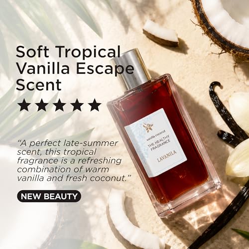 Lavanila Vanilla Coconut Perfume, Travel Size Roller 0.32 Oz | Clean Vanilla Perfume for Women, Long Lasting Eau de Parfum with Madagascar Vanilla – Natural Fragrance, Women’s Fragrances