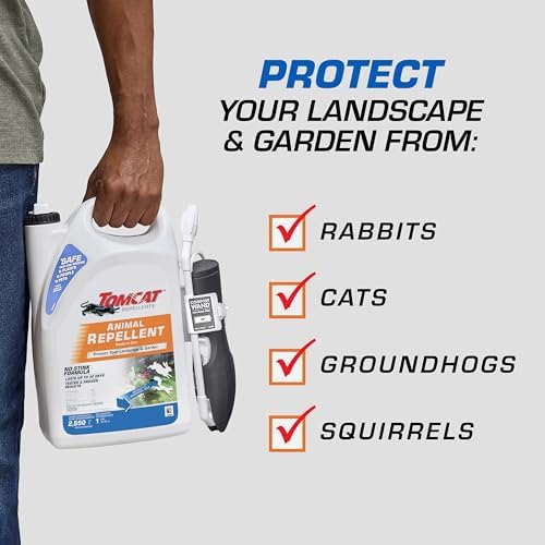 Tomcat Repellents Deer Repellent, 1 gal. | Also Repels Rabbits, Ready-to-Use, Protects Landscapes and Gardens, Contains Essential Oils