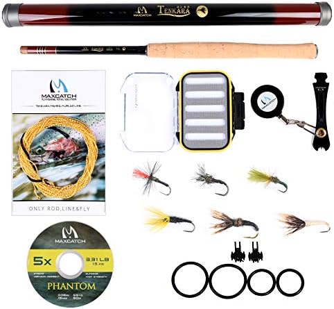 Maxcatch Tenkara Fly Fishing Rod and Combo 7:3 Action, 9/10/11/12/13ft/Triple Zoom 8'10''/9'9''/10'6'',10'8''/11'10''/12'9''