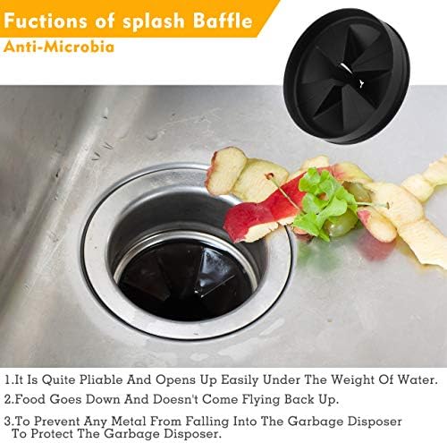 Sink Baffle, Replacement for Evolution, Garbage Disposal Splash Guards, Quite Collar, Drain Plugs, Disposer Accessories for Whirlaway, Waste King