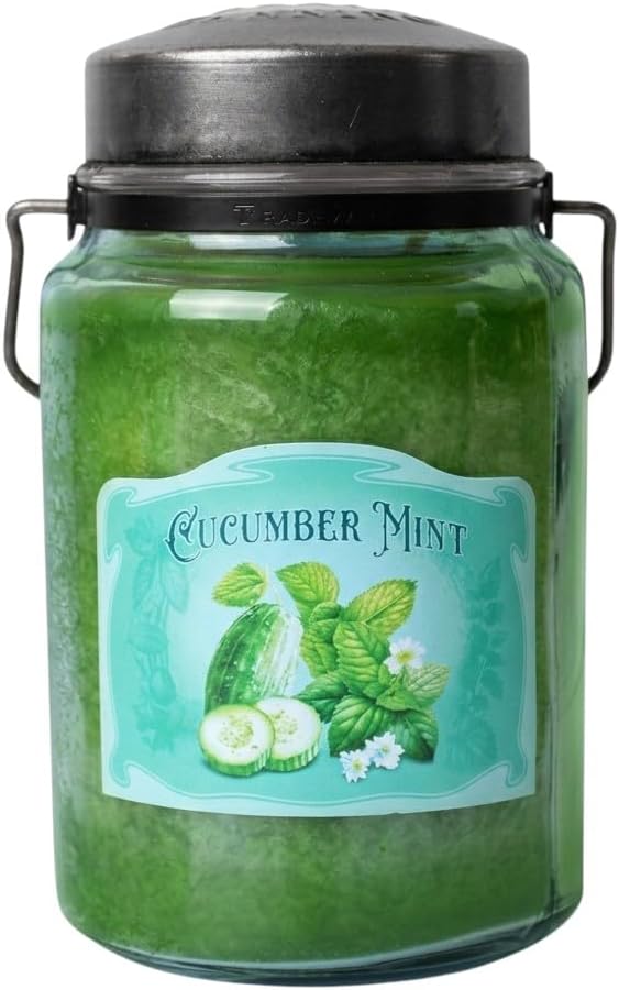 McCall’s Candles | Hot Buttered Rum | 26 oz Scented Candle | USA-Poured | Vintage Rustic Jar with Carrying Handle | Warm Buttery Spiced Rum Fragrance