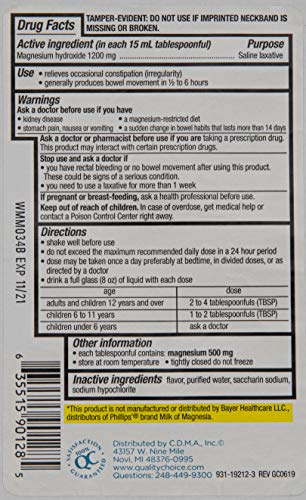 Quality Choice Milk of Magnesia Mint 12OZ