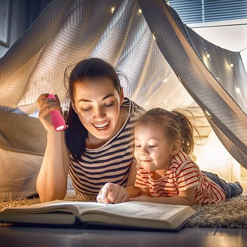 10-Pack Mini LED Flashlight Set | Super Bright Small Flashlights, 30 AAA Batteries are Pre-Installed, Ideal for Teaching, Camping and Emergency
