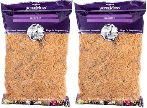 SuperMoss (23271 Coco Fiber for Wire Baskets, Dried, Natural Brown, 8 Ounce (Pack of 1)