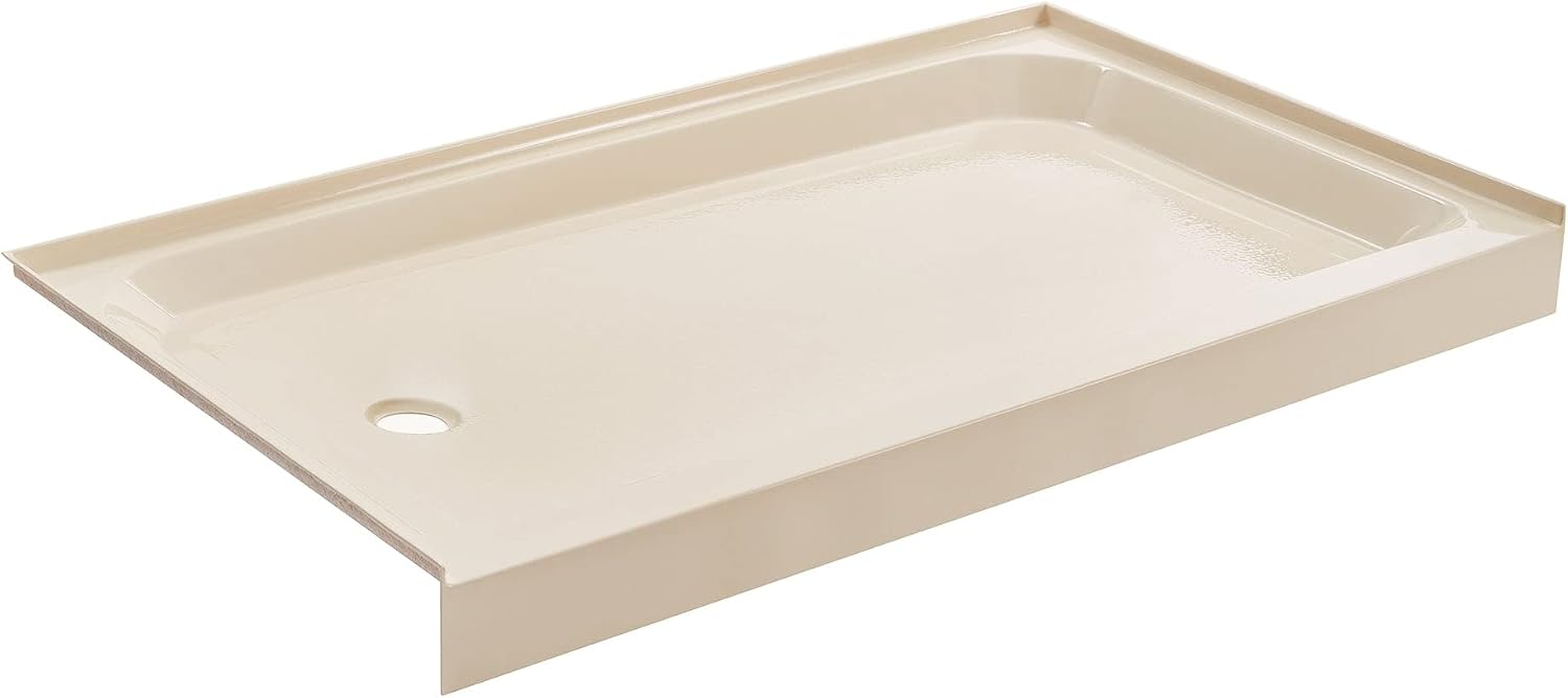 Voltaire 60" x 32" Single-Threshold, Right-Hand Drain, Shower Base in Gray