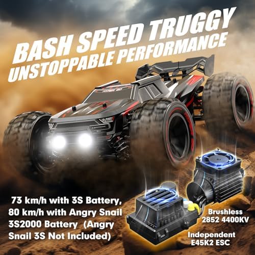 HYPER GO H14BM V3 1/14 Brushless RC Cars for Adults Fast 50 mph, RC Trucks 4X4 Offroad Waterproof, Electric Powered High Speed RC Car