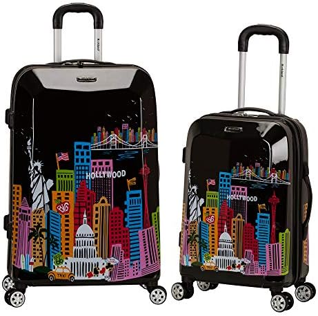 Rockland Departure Hardside 2 Piece Spinner Wheel Luggage, (20"/28"), Departure