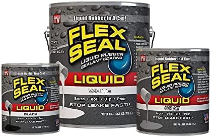 Flex Seal Liquid, Rubber Coating Sealant, Waterproof, Flexible, Breathable, and UV Resistant, Roof Repair, Basements, RV, Campers, Trailers, Marine