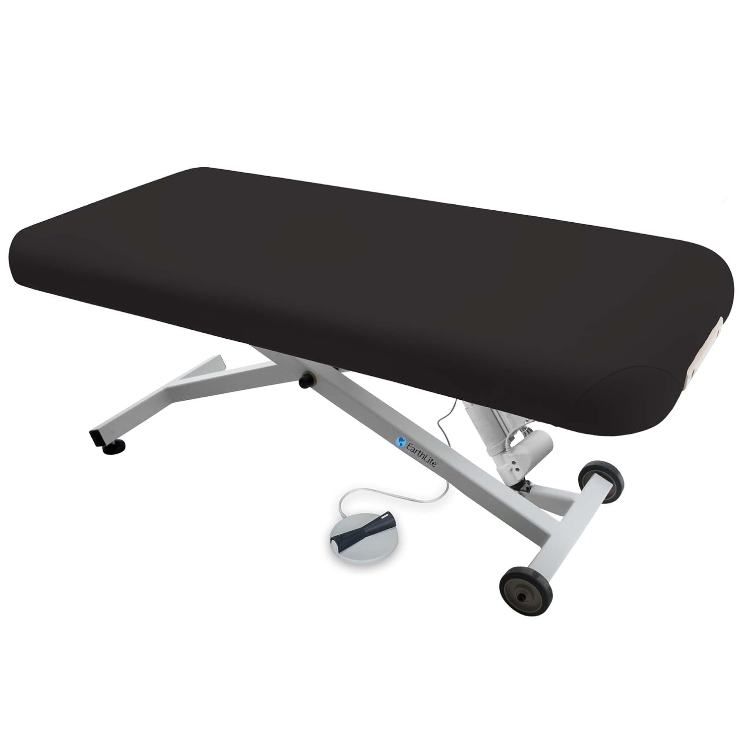 EarthLite Ellora Electric Lift Massage Table, Flat Table Top, Made in USA, 32" x 73, Black
