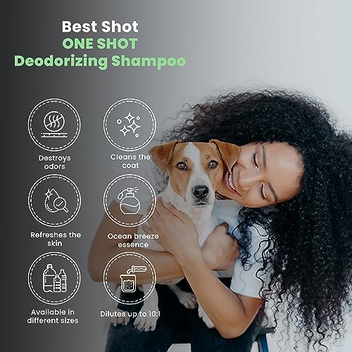 Best Shot One Shot Deodorizing Shampoo, Coat and Skincare Product for Dogs, Cats, and Horses, Eliminates Foul Odors, 1 Gallon