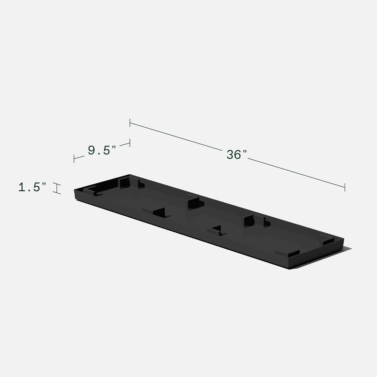 Veradek Pure Series Midori Planter - Wide Outdoor Planter | Made From Durable Plastic With Pre-Drilled Drainage Holes. Modern Porch/Patio Décor for Plants, Flowers and Herbs