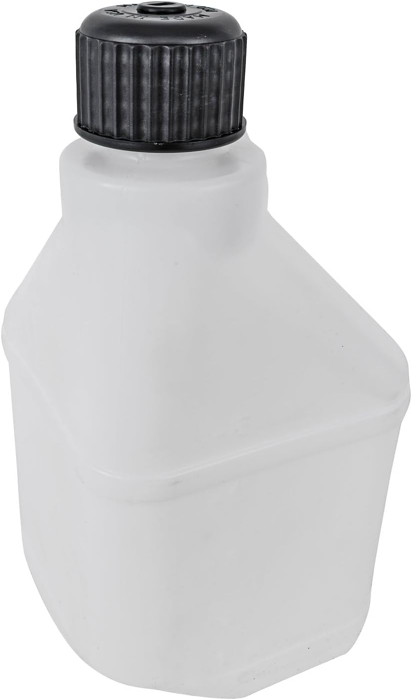 JEGS Square 5-Gallon Utility Jug |2-Handle | White |Made In USA | Square 5-Gallon Jug for prevent spills and evaporation integrated vent to allow