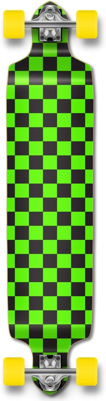 Drop Down Longboard Complete Cruiser 41.25" x 10" w/Premium Black Grip Tape, Heavy Duty Aluminum Alloy Truck, 71mm Longboard Wheels, and ABEC-9 Bearings