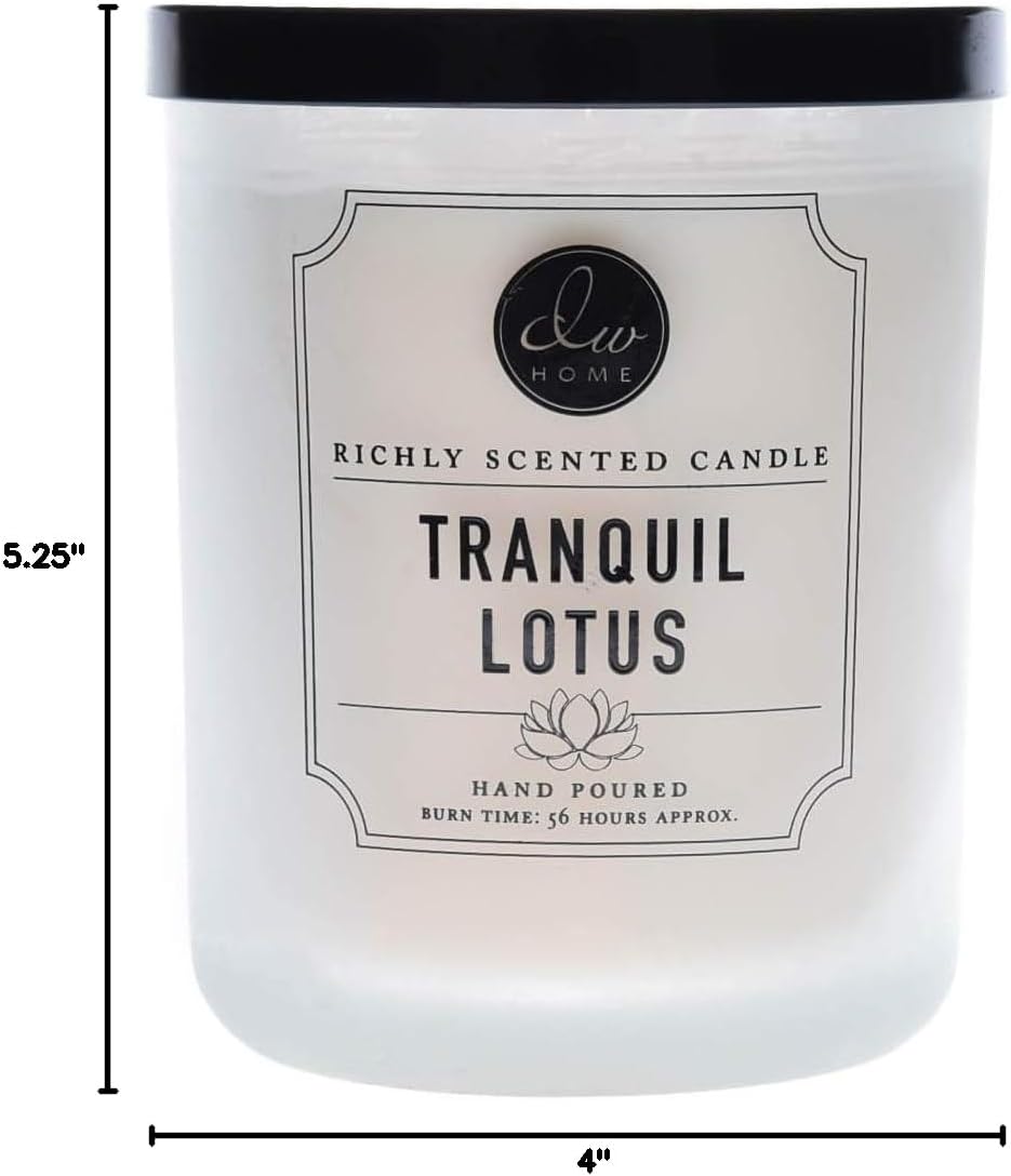 DW Home Relaxing Lavender Scented Candle for Home, 9 oz, 8.8 oz Candle Jar, Up to 33H Burn Time, Luxury Scented Candle for Relaxation, Gifting, Home Décor