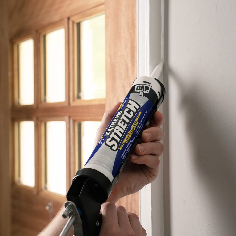DAP Extreme Stretch Acrylic Urethane Premium Elastomeric Sealant, White, 10.1 Oz (7079818715)
