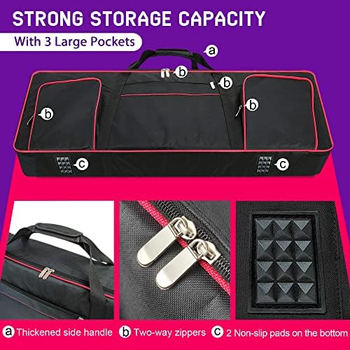 Ruibo 61 Key Keyboard Gig Bag Case,Portable Durable Keyboard Piano Waterproof 600D Oxford Cloth with 10mm Cotton Padded Case Gig Bag 40"x16"x6"