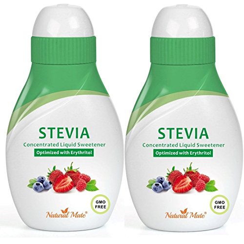 Stevia Concentrated Liquid Sweetener (Optimized with Erythritol) 1.33 FL OZ (37 mL) – 2 Pack