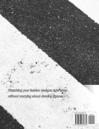 Fashion Sketchbook Male Figure Template: 440 Large Croquis for Easily Sketching Your Fashion Design Styles, Drawing Illustration