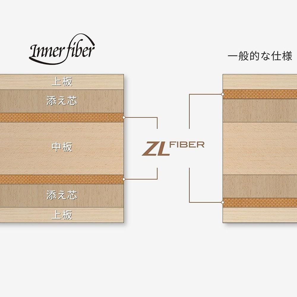 Butterfly Innershield Layer ZLF Blade - ZL Fiber Blade - Professional Butterfly Table Tennis Blade - Available in FL and ST Shakehand Handle Styles - Made in Japan