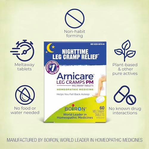 Boiron Arnicare Leg Cramps for Day and Night Relief from Cramping and Stiffness in Feet or Calves - 33 Tablets