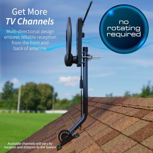Antennas Direct ClearStream 1MAX HDTV Antenna UHF VHF Multi-Directional, 40+ Mile Range, 4K 8K UHD