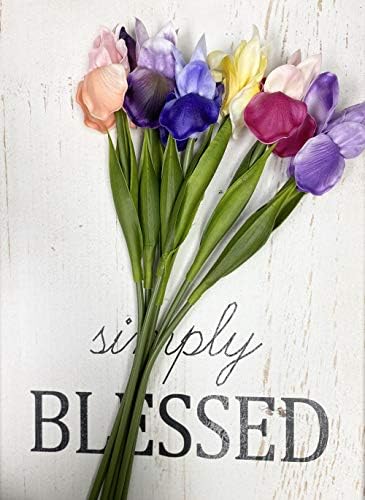 Angel Isabella Artificial Flowers - 16" Iris Artificial Flowers for Decoration in Wedding Flowers Bouquets, Flower Vases, Arrangements