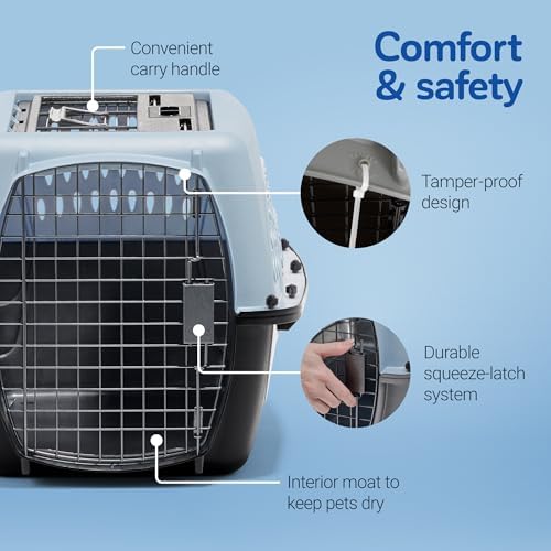 Petmate 2-Door Dog, Puppies & Cat Kennel, 19", White | Top & Front Loading, Made in USA, Extra Small