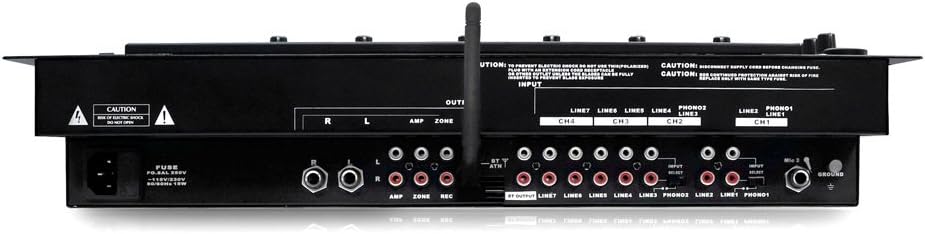 Pyle 6 Channel Mixer, Bluetooth DJ Controller, Stereo Mixer, Professional Sound System, LED Illumination, Mixer Digital Audio, Digital Mixing System
