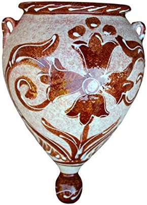 Hand-Painted Spanish Orza Wall Flower Pot, Spanish Cafe