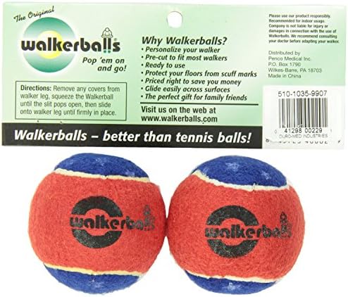 DMI Walkerballs Precut Walker Tennis Ball Glides, Fit Most Walkers, 1 Pair