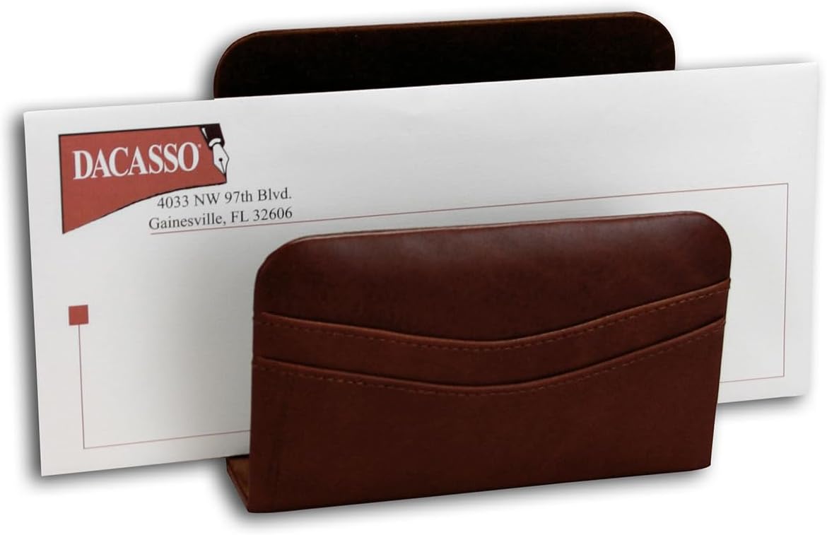 Dacasso Leather Desk Set, 10-Piece, Mocha (D3020)