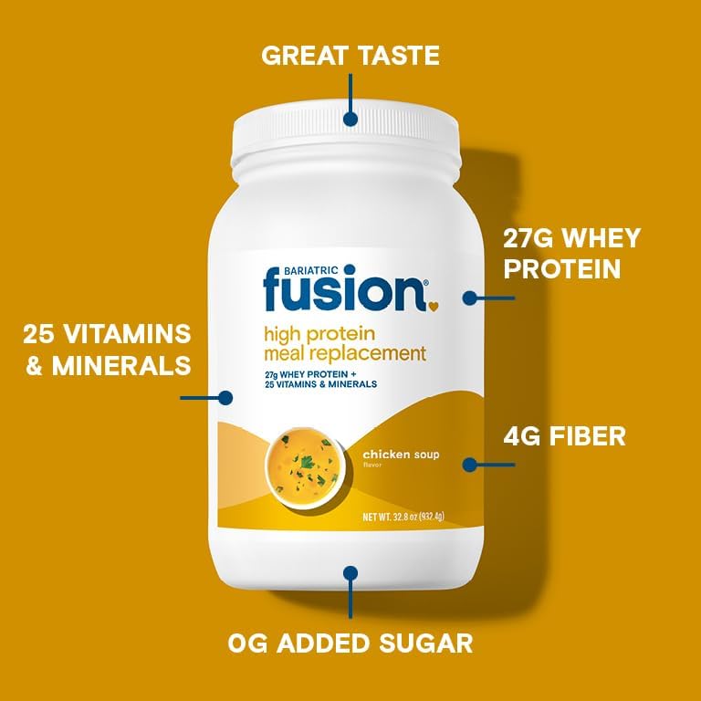 Bariatric Fusion Cappucino Meal Replacement 27g Protein Powder, 21 Serving Tub for Bariatric Surgery Patients Including Gastric Bypass and Sleeve Gastrectomy - No Gluten, Aspartame or Sugar