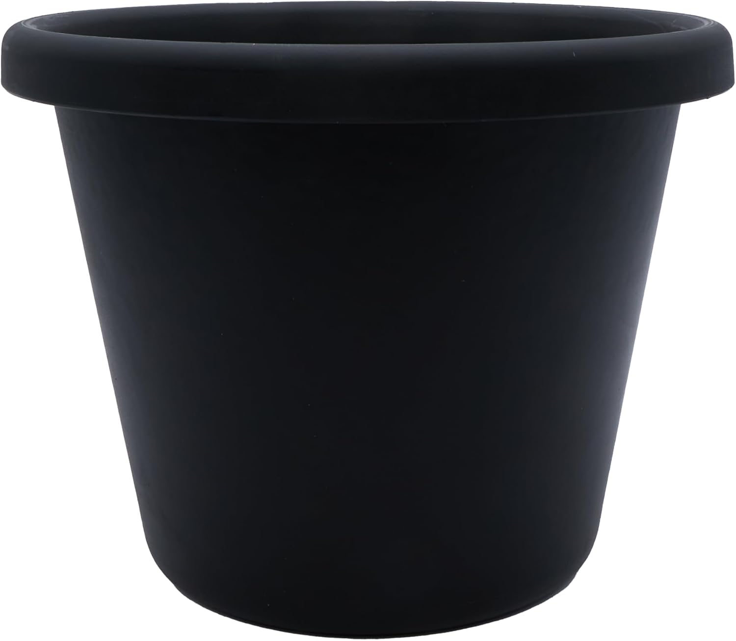 The HC Companies Classic Round Plastic Plant Pot w/Rolled Rim - Lightweight & UV Resistant Flower Pot for Herbs & More - Outdoor & Indoor Plant Pots w/Drainage (15.5 inch Warm Gray, Pack of 1)