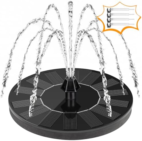 Mademax 1W Solar Bird Bath Fountain Pump, Solar Fountain, Free Standing Floating Solar Powered Water Fountain Pump for Bird Bath, Garden, Pond, Pool