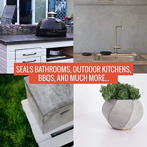 Concrete COUNTERTOP/WORKTOP Sealer | Food Safe/Grade | High Temp | Matte Finish | Waterproof | UV Resistant (1 Liter)