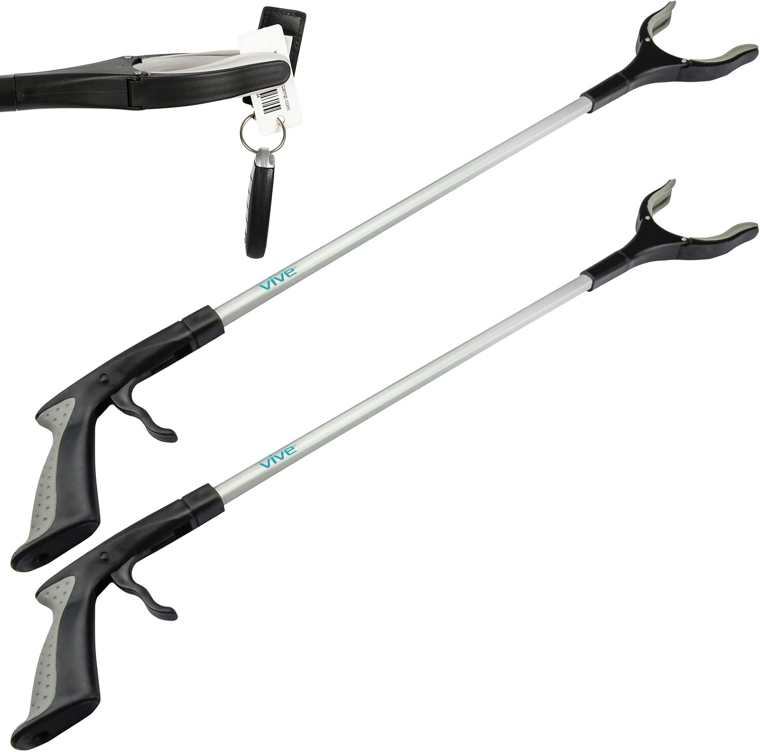 Vive Reacher Grabber 32" - Extra Long Mobility Aid - Rotating Hand, Heavy Duty Grip Arm - Reaching Assist Tool for Trash Pickup, Litter Picker, Garden Nabber, Disabled, Handicap Arm | Duty Grip Arm - Reaching Assist Tool for Trash Pickup, Litter Picker,…