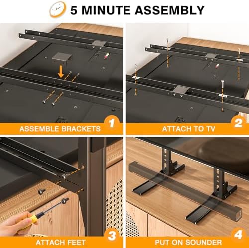 TAVR Universal Table Top TV Stand Mount, TV Legs for Most 20-75 Inch TVs