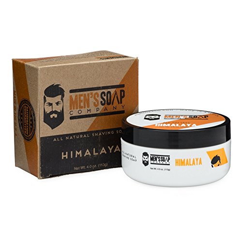 Men’s Soap Company Shaving Soap for Men and Women 4.0 oz Refill Puck Made with Natural Vegan Plant Ingredients. Shea Butter and Vitamin E Create Thick Shave Soap Lather for Skin Protection, Himalaya