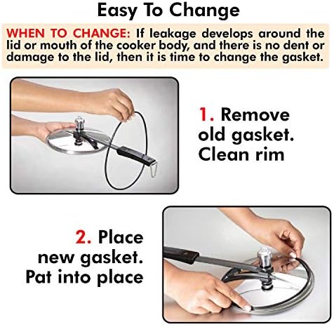 Hawkins A10-09 Gasket Sealing Ring for Pressure Cookers, 2 to 4-Liter, Black