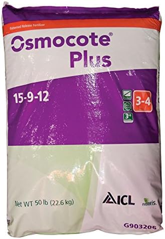 Osmocote Fertilizer 15-9-12, Slow Release 3-4 Months, 50lbs. Bag
