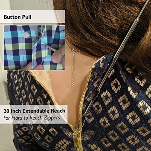 The Beadsmith EZ-Hook 3-in-1 Fastening Tool – Bracelet Fastener, Zipper Pull & Button Looper, Jewelry Aid for One-Handed Use, Ideal for Necklaces