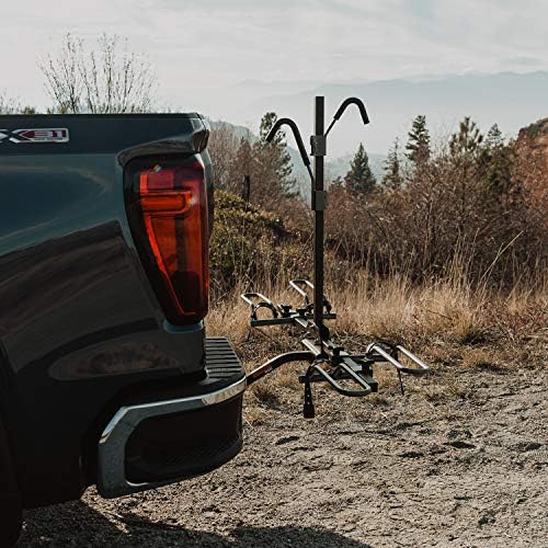 Swagman XTC2 Hitch Mount Bike Rack – Platform Carrier for 2 Bikes, Ratcheting Hook System, Compact Clam-Shell Folding Design | Platform Carrier for 2 Bikes, Ratcheting Hook System, Compact Clam-Shell Folding Design, 1-1/4" or 2" Hitch Receiver