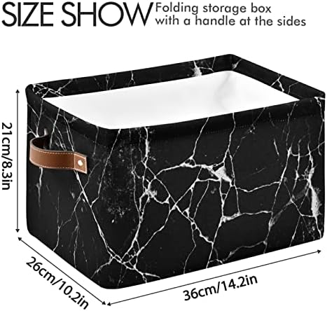 Cute Bee Square Storage Basket Bin Canvas Fabric Compressible Organizer Basket with Handle for Bedroom Nursery Office, 1PCS
